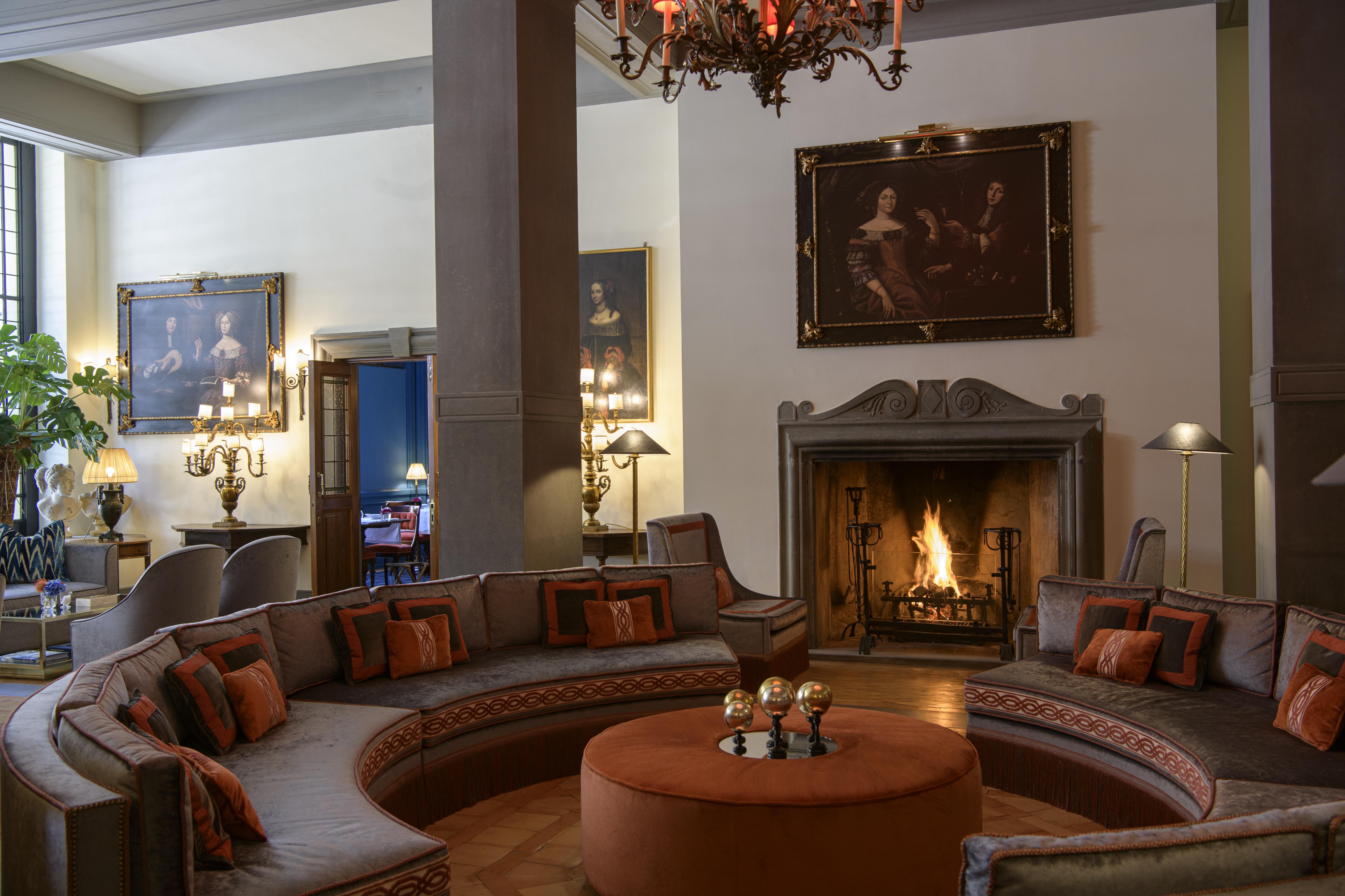 Helvetia&Bristol Firenze - Starhotels Collezione Ngoại thất bức ảnh The fireplace in the lobby